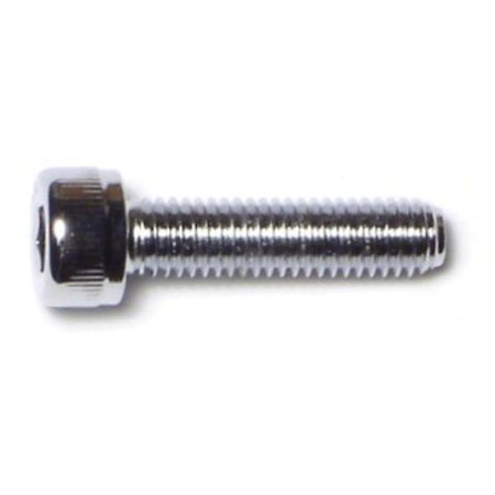 MIDWEST FASTENER M5-0.80 Socket Head Cap Screw, Chrome Plated Steel, 20 mm Length, 10 PK 74402